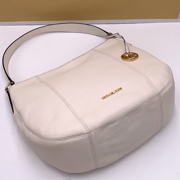 MICHAEL KORS BROOKE LARGE HOBO SHLDR LEATHER LIGHT CREAM COLOR - Picture 9 of 15